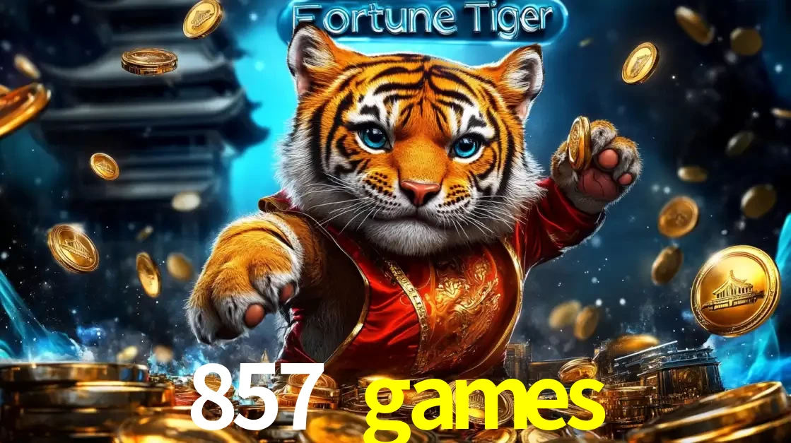Imagem promocional do jogo de slot Fortune Tiger, com um tigre majestoso em traje tradicional cercado por uma fortuna em moedas de ouro, disponível agora no cassino 857 games.